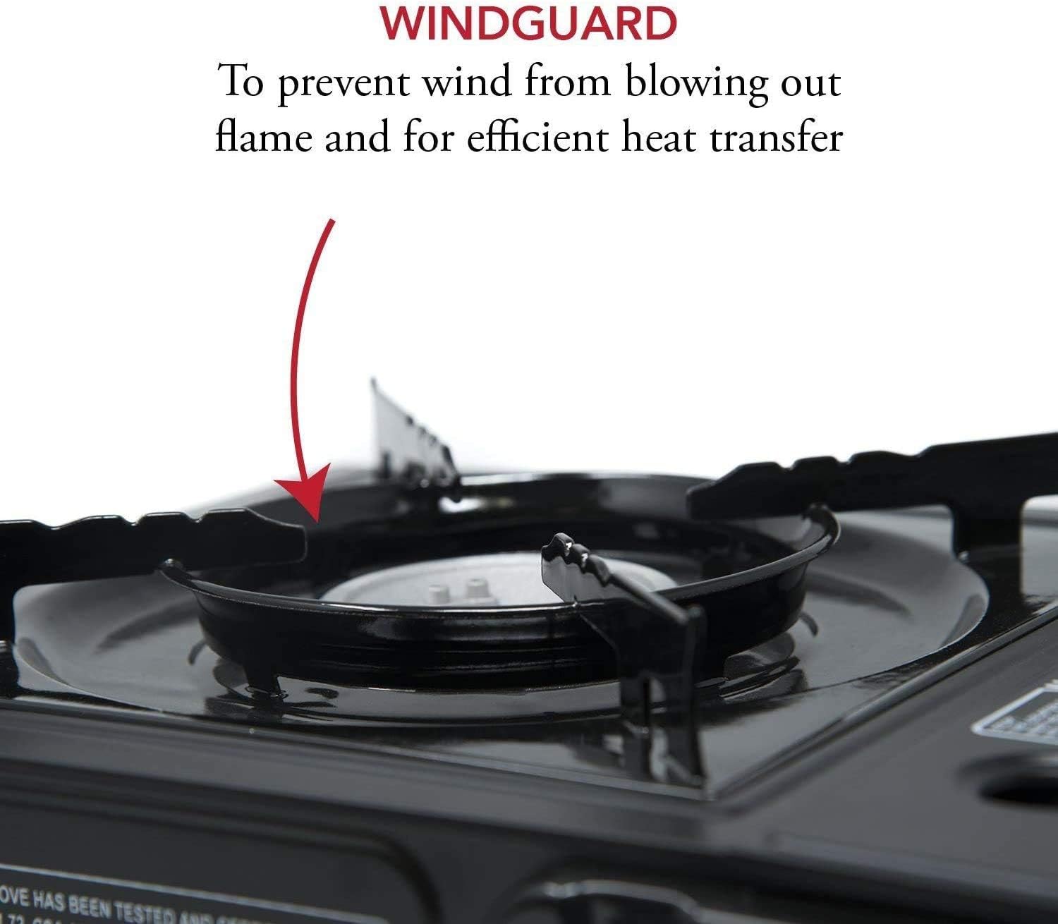 Gas One Portable Butane Camping Stove with Case: Automatic Ignition, Precise Heat Control - Camping & Tailgating and Outdoor Cooking - Image 4