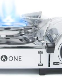 GasOne Emergency Gear Camping Mini Butane Portable Gas Stove with Carrying Case