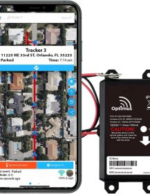 Optimus Wired GPS Tracker for Vehicles - Easy Installation on Car's Battery - Low Cost Subscription Plan Options